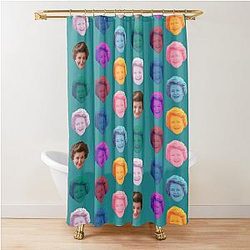 Masks of Keeping Up Appearances Shower Curtain