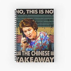 Vintage Keep Up Appearances with Hyacinth - This Is Not The Chinese Takeaway Spiral Notebook