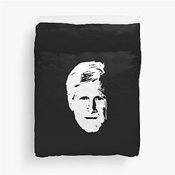 Keith Morrison - White Stencil Duvet Cover