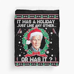 Keith Morrison Christmas Sweater True Crime Ugly Christmas Sweater Party Sweatshirt True Crime Ugly Sweater Funny Christmas Sweater Duvet Cover