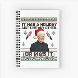 Keith Morrison Christmas Sweater True Crime Ugly Sweater Party Sweatshirt Funny Christmas Sweater Spiral Notebook