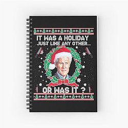 Keith Morrison Christmas sweater. True Crime Ugly Christmas Sweater Party Sweatshirt. Spiral Notebook