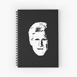 Keith Morrison White Stencil E Spiral Notebook