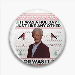 Keith Morrison Christmas sweater true crime ugly Christmas sweater. It was a holiday, just like any other party sweatshirt true crime ugly sweater funny Christmas sweater pin.
