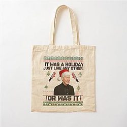 Keith Morrison True Crime Ugly Christmas Sweater Party Sweatshirt Funny Christmas Sweater Cotton Tote Bag