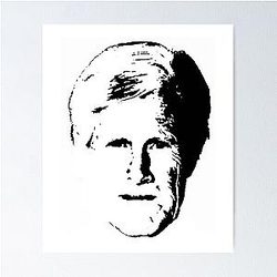 Keith Morrison Black Stencil Poster