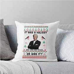 Keith Morrison True Crime Christmas Throw Pillow