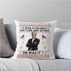 Keith Morrison Christmas Sweater True Crime Ugly Christmas Sweater Funny Christmas Sweater Throw Pillow