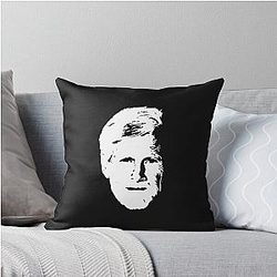 Keith Morrison White Stencil Throw Pillow