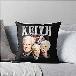 Keith Morrison Retro Collage True Crime TV Throw Pillow