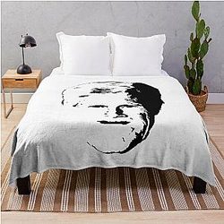Keith Morrison Black Stencil Throw Blanket