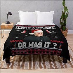 Keith Morrison True Crime Ugly Christmas Sweater Party Sweatshirt True Crime Ugly Sweater Funny Christmas Sweater Throw Blanket