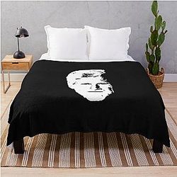 Keith Morrison White Stencil Throw Blanket