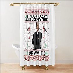 Keith Morrison Christmas Sweater True Crime Ugly Christmas Sweater Funny Party Shower Curtain