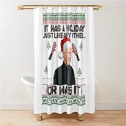 Keith Morrison Christmas Sweater True Crime Ugly Christmas Sweater Party Sweatshirt True Crime Ugly Sweater Funny Christmas Sweater Shower Curtain
