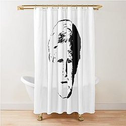 Keith Morrison Black Stencil Shower Curtain