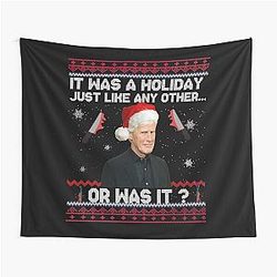 Keith Morrison True Crime Ugly Christmas Sweater Party Sweatshirt Funny Christmas Sweater Tapestry