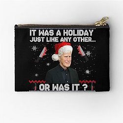Keith Morrison Christmas Sweater True Crime Ugly Christmas Sweater Party Sweatshirt Funny Christmas Sweater Zipper Pouch