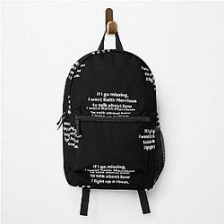 If I go Missing, I want a Keith Morrison Backpack