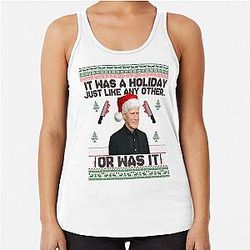Keith Morrison Christmas Sweater True Crime Ugly Christmas Sweater Funny Christmas Sweater Racerback Tank Top