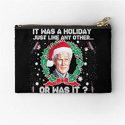 Keith Morrison Christmas Sweater True Crime Ugly Christmas Sweater Party Sweatshirt Zipper Pouch