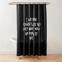Kendrick Lamar Motivational Lyrics Rich Spirit Black Shower Curtain