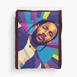 Kendrick Lamar Pop Art Duvet Cover