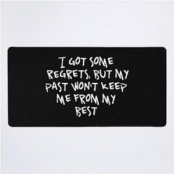 Kendrick Lamar Quote Motivational Rich Spirit Black Desk Mat