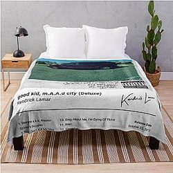 Kendrick Lamar - good kid m.A.A.d city Deluxe Album Art Throw Blanket