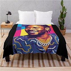 Kendrick Lamar Pop Art Throw Blanket