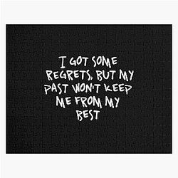 Kendrick Lamar Quote Motivational Spirit Black Jigsaw Puzzle