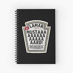 Kendrick Lamar Mustard TV Off Spiral notebook