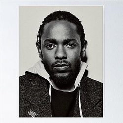 Headshot of Kendrick Lamar Poster
