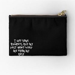 Kendrick Lamar Motivational Rich Spirit Black Zipper Pouch