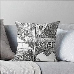 Kendrick Lamar Album Sketch Art Throw Pillow