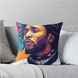 Kendrick Lamar Pop Art Throw Pillow