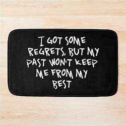 Kendrick Lamar Quote Motivational Rich Spirit Black Bath Mat
