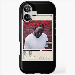 Kendrick Lamar - Damn Tracklist - Album Cover Print Wall Art Home Decor iPhone Tough Case
