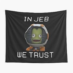 In Jeb We Trust - Kerbal Space Program Tapestry