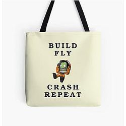 Build Fly Crash Repeat Kerbal Space Program Kerbal All Over Print Tote Bag