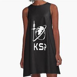 Kerbal Space Program Logo A Line Dress