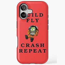 Build, Fly Crash, Repeat: kerbal space program, Kerbal iPhone Tough Case