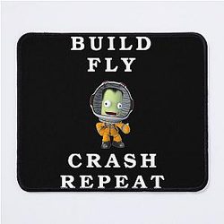 Build Fly Crash Repeat, Kerbal Space Program, Kerbals, Mouse Pad