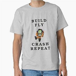 Build, Fly Crash Repeat Kerbal Space Program Kerbal Classic T-Shirt