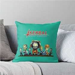 Kerbal Space Program Team Throw Pillow