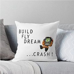 Build Flying Crash, Kerbal Space Program Throw Pillow