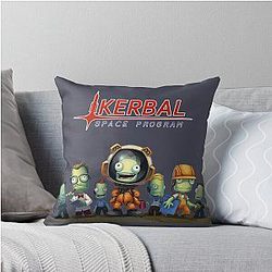 Kerbal Space Program Team Throw Pillow