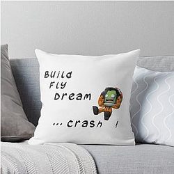 Build Fly Dream Crash! Kerbal Space Program, Kerbal Throw Pillow