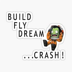 Build and Crash on Kerbal Space Program Sticker