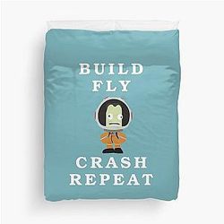 Build fly crash repeat. The Kerbal space program. Kerbal Duvet Cover